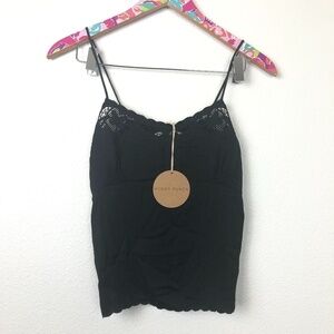 NWT black Honey Punch tank top size S // 1348